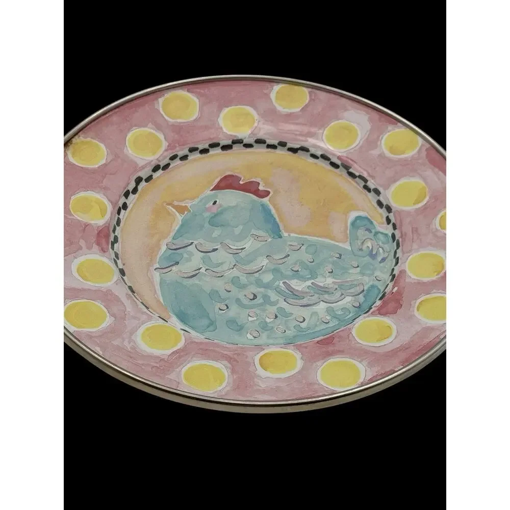 MacKenzie Childs Spring Chicken Plate 8